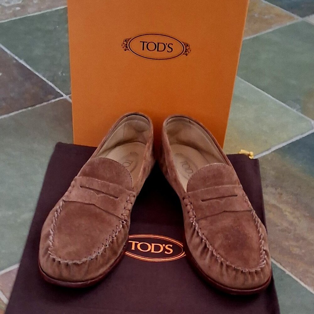 TOD's Suede Loafers Slip On Shoes